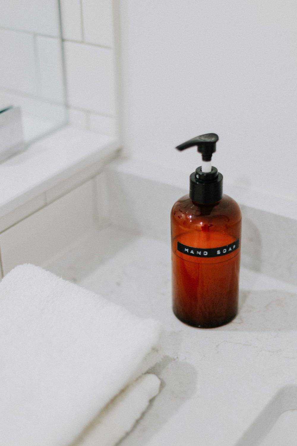 Amber Glass Soap Dispenser – Amber