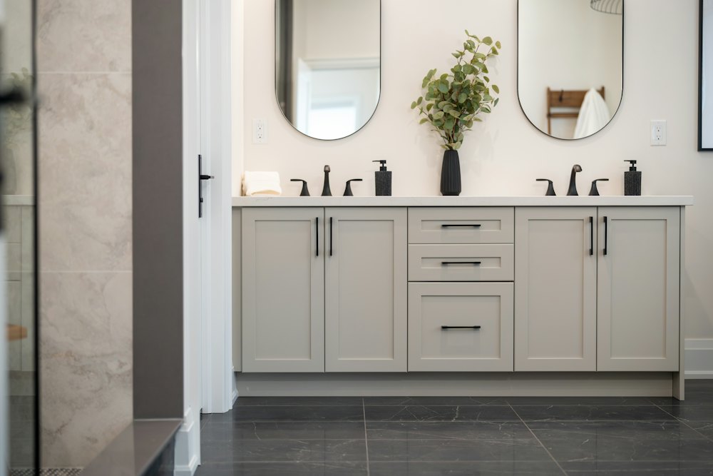 Shaker Double Vanity 1500mm – Dove Grey